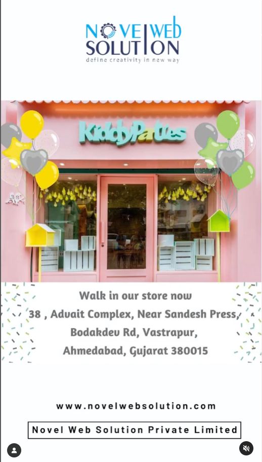 Kiddyparties with novel web solution