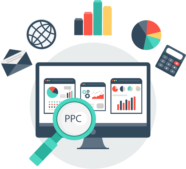 Pay Per Click Advertising and PPC Management Illustration